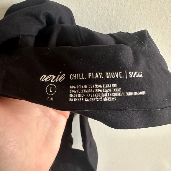 Aerie Black Sunnie Comfy Crossback Bralette size Large EUC - Picture 5 of 5